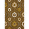 8' X 10' Coffee Gold And Beige Medallion Washable Area Rug With UV Protection
