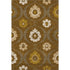 8' X 10' Coffee Gold And Beige Medallion Washable Area Rug With UV Protection