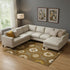 9' X 12' Coffee Gold And Beige Medallion Washable Area Rug With UV Protection