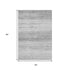 5' X 8' Gray And Silver Striped Washable Area Rug With UV Protection
