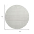 8' Ivory And Beige Striped Washable Round Rug With UV Protection