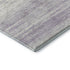 8' Lavender And Ivory Striped Washable Round Rug With UV Protection