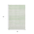 5' X 8' Mint Green And Ivory Striped Washable Area Rug With UV Protection