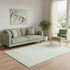 5' X 8' Mint Green And Ivory Striped Washable Area Rug With UV Protection