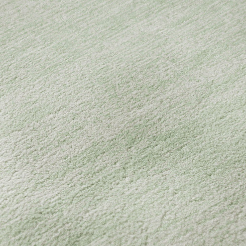 5' X 8' Mint Green And Ivory Striped Washable Area Rug With UV Protection