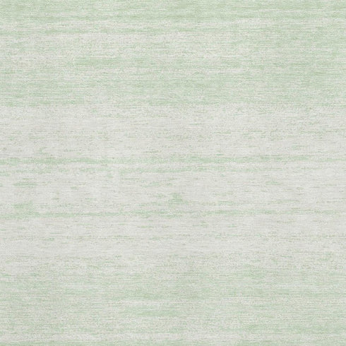 5' X 8' Mint Green And Ivory Striped Washable Area Rug With UV Protection
