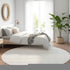 8' Silver And Gray Striped Washable Round Rug With UV Protection