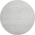 8' Silver And Gray Striped Washable Round Rug With UV Protection