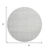 8' Silver And Gray Striped Washable Round Rug With UV Protection