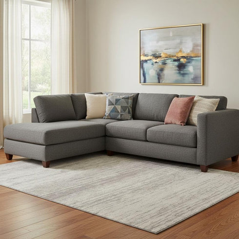 8' X 10' Taupe And Beige Striped Washable Area Rug With UV Protection