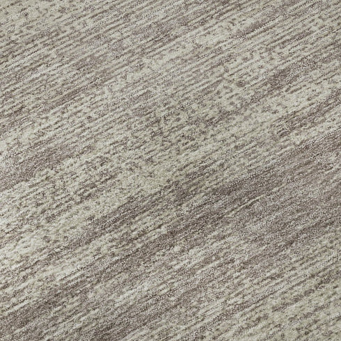 8' X 10' Taupe And Beige Striped Washable Area Rug With UV Protection