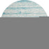 8' Teal And Ivory Striped Washable Round Rug With UV Protection