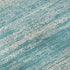 8' Teal And Ivory Striped Washable Round Rug With UV Protection
