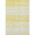 9' X 12' Yellow And Ivory Striped Washable Area Rug With UV Protection
