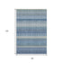8' X 10' Denim Blue And Gray Southwestern Washable Area Rug With UV Protection