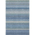 8' X 10' Denim Blue And Gray Southwestern Washable Area Rug With UV Protection