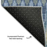 9' X 12' Denim Blue And Gray Southwestern Washable Area Rug With UV Protection