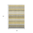 5' X 8' Gold Gray And Beige Southwestern Washable Area Rug With UV Protection