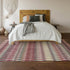 8' X 10' Mauve Blush And Ivory Southwestern Washable Area Rug With UV Protection