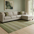 8' X 10' Olive Green Ivory And Brown Southwestern Washable Area Rug With UV Protection