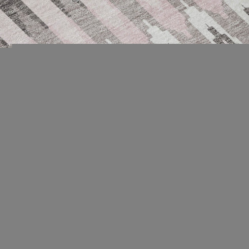 5' X 8' Pink Ivory And Gray Southwestern Washable Area Rug With UV Protection
