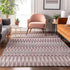 8' X 10' Pink Ivory And Gray Southwestern Washable Area Rug With UV Protection