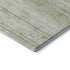 8' Artichoke Green And Ivory Striped Washable Round Rug With UV Protection