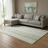 8' X 10' Artichoke Green And Ivory Striped Washable Area Rug With UV Protection