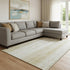9' X 12' Gold And Ivory Striped Washable Area Rug With UV Protection