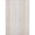 5' X 8' Pink And Ivory Striped Washable Area Rug With UV Protection