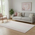 5' X 8' Pink And Ivory Striped Washable Area Rug With UV Protection