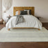 8' X 10' Silver And Ivory Striped Washable Area Rug With UV Protection