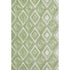 5' X 8' Green And Ivory Geometric Washable Area Rug With UV Protection