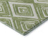 5' X 8' Green And Ivory Geometric Washable Area Rug With UV Protection