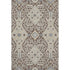 5' X 8' Chocolate Gray And Beige Floral Washable Area Rug With UV Protection