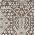 5' X 8' Chocolate Gray And Beige Floral Washable Area Rug With UV Protection