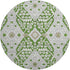 8' X 10' Green Ivory And Gray Floral Washable Area Rug With UV Protection