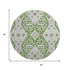 8' X 10' Green Ivory And Gray Floral Washable Area Rug With UV Protection