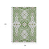 8' X 10' Green Ivory And Gray Floral Washable Area Rug With UV Protection