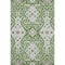 8' X 10' Green Ivory And Gray Floral Washable Area Rug With UV Protection