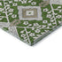 8' X 10' Green Ivory And Gray Floral Washable Area Rug With UV Protection