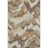 5' X 8' Chocolate Ivory And Beige Abstract Washable Area Rug With UV Protection