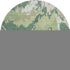 8' Green Ivory And Beige Abstract Washable Round Rug With UV Protection