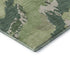 8' Green Ivory And Beige Abstract Washable Round Rug With UV Protection
