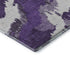 8' Purple Ivory And Gray Abstract Washable Round Rug With UV Protection