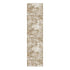 8' Brown And Ivory Abstract Washable Runner Rug