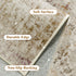 8' Brown And Ivory Abstract Washable Runner Rug