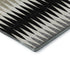 5' X 8' Black Gray And Ivory Striped Washable Area Rug With UV Protection
