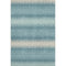 5' X 8' Teal And Beige Striped Washable Area Rug With UV Protection