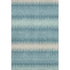 5' X 8' Teal And Beige Striped Washable Area Rug With UV Protection